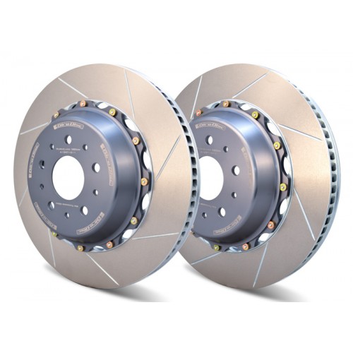 GiroDisc Two Piece Front Discs Murcielago 6.5 4 Pad set (Cast Iron Discs)