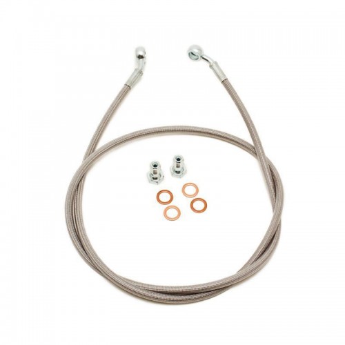 Hybrid Racing Silver SS braided line (Banjo & 45* fitting)